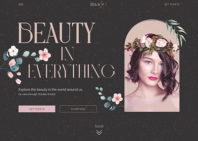 DailyUI #003 - Landing Page daily challenge flowers landing page typography ui ux