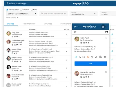 Talent Search materialdesign productdesign talentsearch ui ux