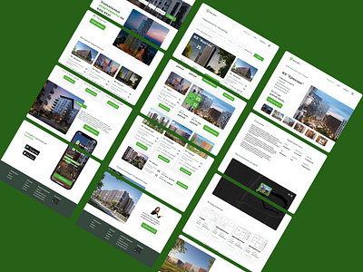 Vash DOM - final design estate green grid light logo ui ui design ux ux design uxui web webdesign website white