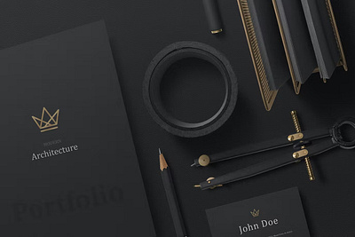 Free Black Branding Mockups architect black brand brand mockup branding branding mockup branding mockups corporate creator design drinking flatlay gold menu mockup print print design print template stationery style