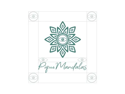 Pique Mandalas brand identity branding design designer graphic design green green mint illustration illustrator logo logotype mandalas nature pique mandalas vector