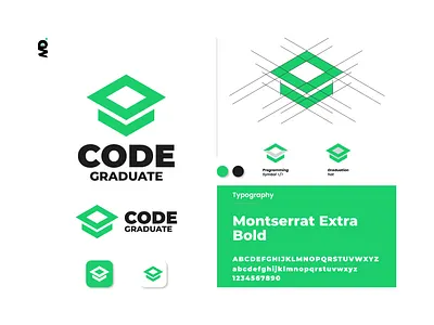 Code Graduate - Online Courses app branding course graphic design learning logo platform programming tech visual identity