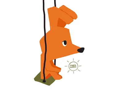 Swing time 2d animals art character design characters colorful colors concept design flat graphic design illustration logo orange