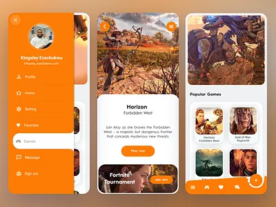 UI Interface of a Game App 3d animation app branding design game graphic design illustration logo motion graphics ux