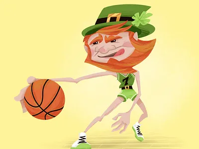Lucky Crossover basketball holiday illustration leprechaun procreate sports st patricks day