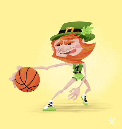 Lucky Crossover basketball holiday illustration leprechaun procreate sports st patricks day