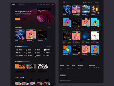 NFT marketplace blockchain design e commerce landing marketplace nft ui ux web