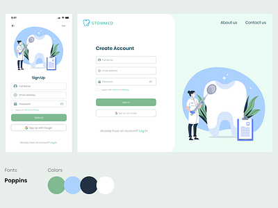 Dental Clinic UI design concept branding design graphic design illustration logo ui uiux ux vector webdesign