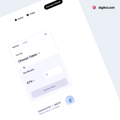 Digitol - Connect Wallet brandidentity design ui