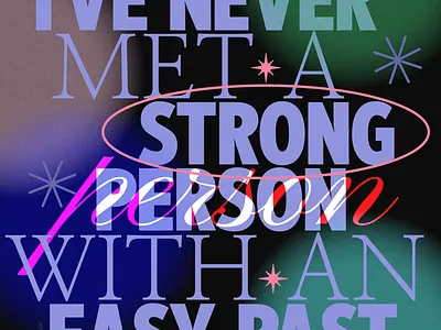 Strong Person design font graphic graphic design instagram statement type typography