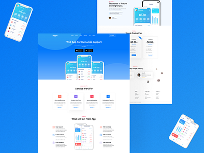Mobile App Landing Page Design app app design app website design appdesign clean design home page landing page design minimal minimalist mobile mobile app design ui ui design ux design web web design webdesign website design