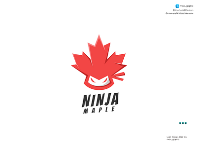 Ninja maple Logo branding design icon illustration logo logo design logotype vector