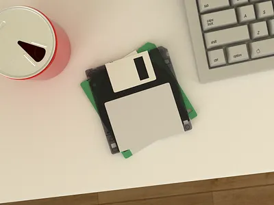Floppy McFlopperson 3d c4d floppy fun octane old render test vintage