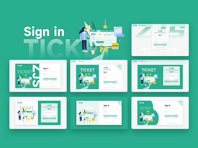 sign in(log in) login sign in ticket ticketing system ui