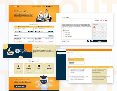 Tryout online exam and practice for exams UI design elearning exam highschool oline exam tryout uiux