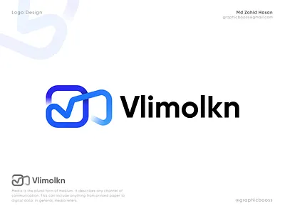 Vlimolkn - Metaverse music logo design brand identity branding camera logo clever smart modern crypto cryptocurrency blockchain design ecommerce film gradient logo logodesign logotype metaverse metaverse music modern logo modern vibrant digital play software tech technology fintech video media