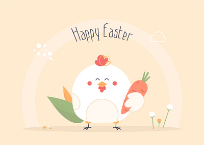 Easter Chicken chicken cute easter hen illustration spring tender