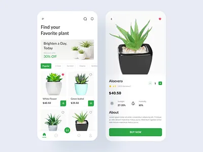 Plant Shop Mobile App Design app design branding clean ui ecommerce flower garden gardens nature plant plant care plant shop plant store planting plants scan scanner shop ui ui design uiux