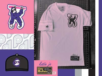Sloth Jersey baseball baseball jersey branding design jersey logo sloth sports sports jersey sports logo tiny buffalo vector wiffle ball