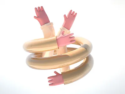 Hands 3d c4d character cinema design hands illustration maxon render vray wacom
