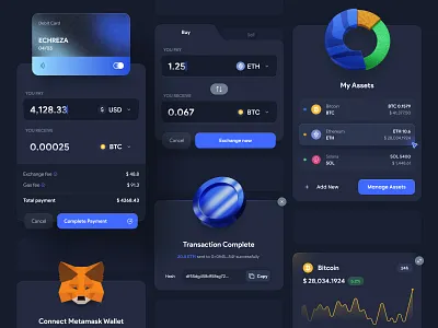 Crypto & Exchange Popups 3d design 3d illustration 3d modeling crypto exchange modal popup design ui ui design user interface ux ux design visual design