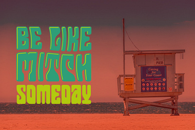 Daydream Font - Be Like... baywatch beach california display display font handcrafted mitch psychedelic psychedelic font retro sixties typeface typography