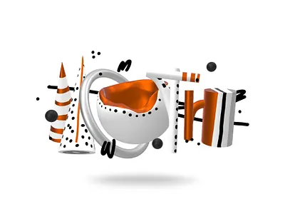 Mouth 3D Lettering 3d illustration latin lettering nomad nomadsculpt procreate