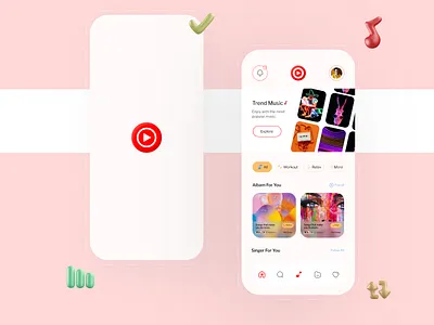 Music App 3d animation branding design design system figma graphic design illustration logo motion graphics music app podcast app ui ui design ui kits uidesign uiux user experience user interface design userinterface