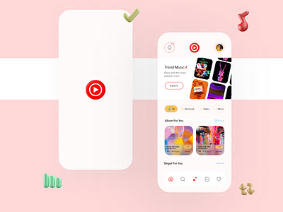 Music App 3d animation branding design design system figma graphic design illustration logo motion graphics music app podcast app ui ui design ui kits uidesign uiux user experience user interface design userinterface