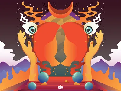 Mindelic art artwork bandmerch design drawing fantasy hardrock illustration merch design merchandise merchband musicalbum psychedelic rock stoner