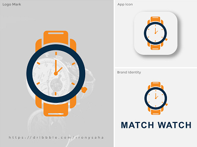 Modern Minimal Watch Shop Logo Design By rronysaha app icon best logo folio 2022 brand identity branding creative design logo logo design dribbble logo mark logo type minimal modern rronysaha vector watch watch shop logo