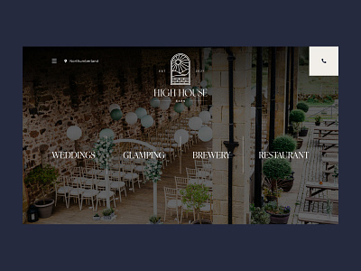 High House Barn: Hero design header hero ui ux website