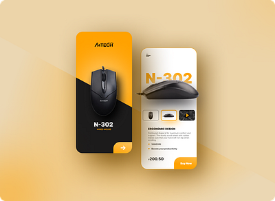 A4TECH mouse mobile web UI concept graphic design mouse simple ui