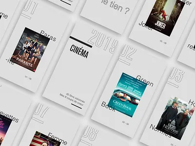 TOP EIGHT 2019 🎬 cinema créa designer graphic design instagram movie socialmedia story