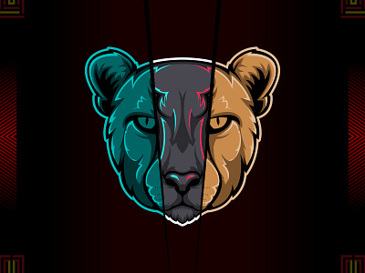 Cheetah head vector animal big cat cheetah design graphic design illustration vector