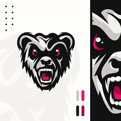 Angry Panda Mascot Logo angry panda animal mascot logo design detailed drawing esports logo gaming logo illustration logo mascot logo panda panda mascot pandas vector