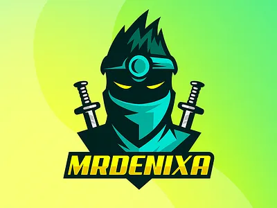 Ninja Mascot logo for MrDenixa design detailed drawing esports logo gaming logo illustration logo mascot logo ninja ninja esport logo ninja mascot logo vector