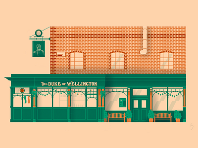 St Patrick's day at local pub architecture art bar color drawing drink graphic guinness illustration illustrator ireland irish procreate pub st paddy st patrick st patricks day stpatrick trefles vector