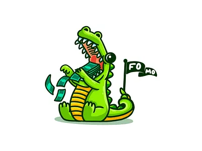 Alligator alligator alligator design alligator logo branding character design design graphic design illustration logo logo design money money design ui ux vector