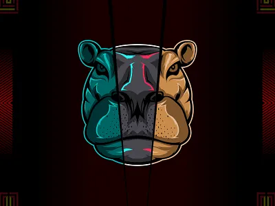 Hippo head vector animal beast design graphic design illustration vector