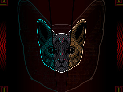 Bengal cat head vector animal beast cat cute design graphic design illustration kitten logo pet vector