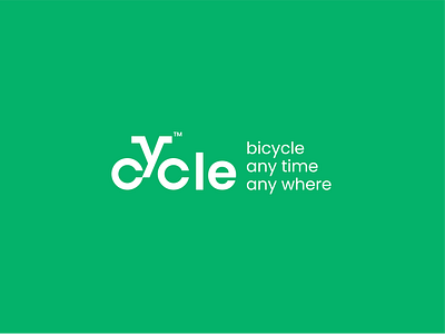 cycle abstract bicycle bike branding clever creative design logo minimal modern simple technology travel wheel wordmark