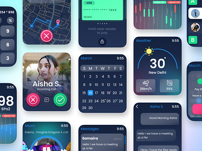 Apple Watch UI Screen app apple watch ui branding design figma graphic design interaction design ui ui design ui screens ux ux design uxui