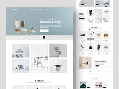 LIMO - Furniture eCommerce Website design digitalmarketing ecommerce ecommerce shop ecommercemarketing ecommercewebsite furniture furniture website minimal online shop online store shopping trendy design ui ux web design webdeveloper website website design