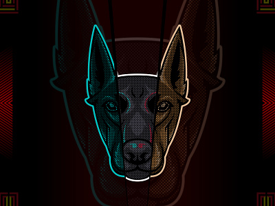 Doberman dog head vector animal beast design dog graphic design illustration pets vector