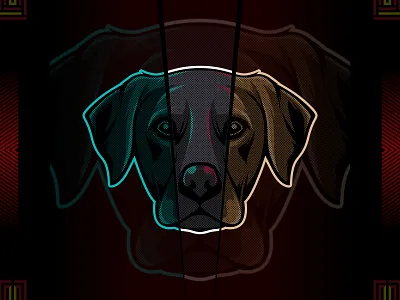 Labrador retrievers dog head vector animal beast design dog graphic design illustration pets vector