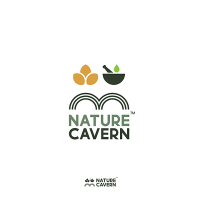 Nature Cavern art beauty brand branding cave clear creative design flat graphic design green hair idea logo nature