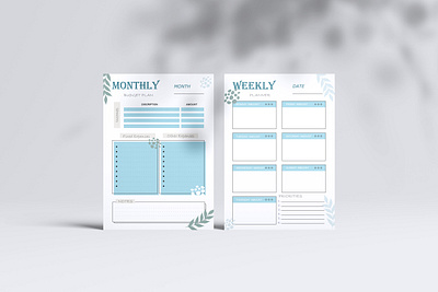 Design of a personal budget planner for a month and a week branding design illustration planer print design typography vector