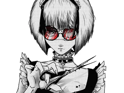 Aya the Black Cat bountyhunter comics cuthair digitalart graphic design hairdresser hitman maid manga sideproject