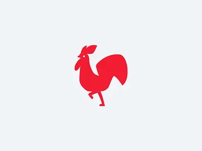 Rooster Logomark animal chicken food logo mascot rooster